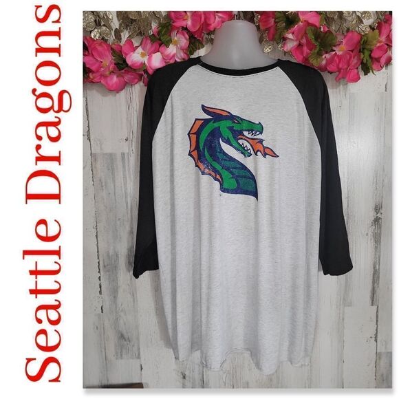 Seattle Dragons XFL Jersey T Shirt - Picture 1 of 8